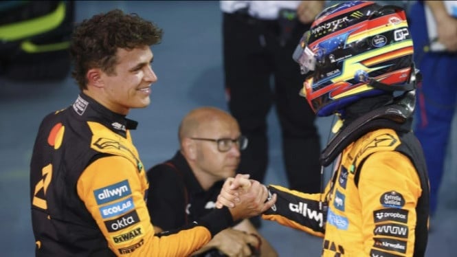 Lando Norris dan Oscar Piastri