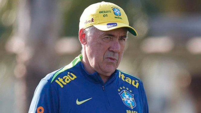 Pelatih Brasil, Carlo Ancelotti.