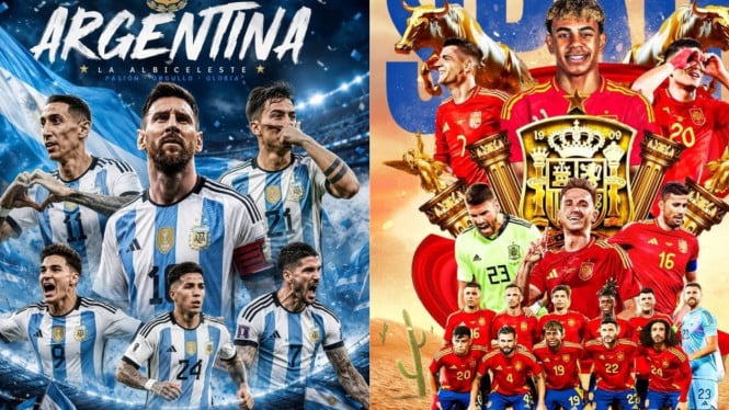 timnas argentina dan timnas spanyol
