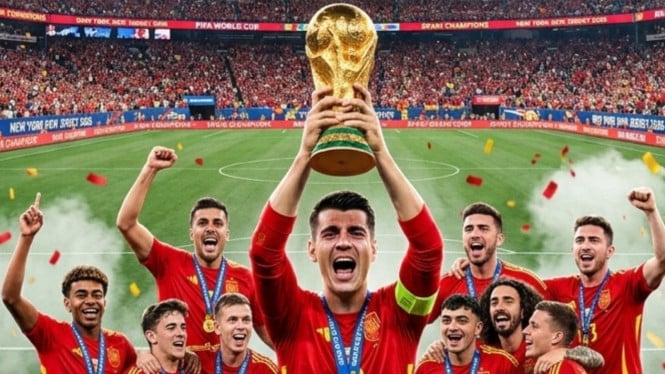 ilustrasi spanyol juara dunia