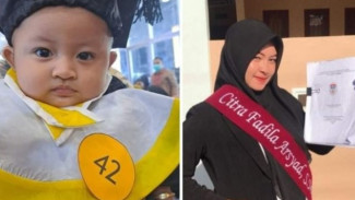 Viral Seorang Bayi Gantikan Ibunya Wisuda di Palopo