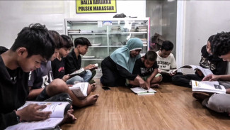 Polrestabes Makassar Ajak Benahi Moral Remaja Putus Sekolah Melalui Minat Baca