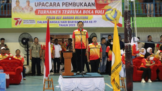 HUT Bhayangkara ke77, Polda Babel Gelar Turnamen Bola Voli Untuk Masyarakat