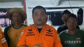 Empat Nelayan Kotabaru Selamat Setelah Kapal Tenggelam di Selat Makassar