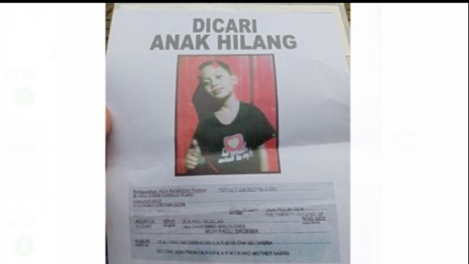 Muh Fadli Sadewa (12 tahun) yang dilaporkan hilang di Kota Makassar.