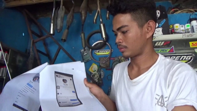 Adam Darmawan (21) Korban Penipuan beli motor trail di marketplace