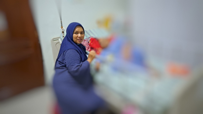 Kasmawati Pasien penderita kanker payudara asal Kabupaten Bone