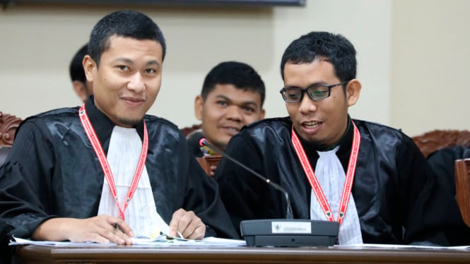 Kuasa hukum paslon 03 Sarif-Qalby Jeneponto, saat sidang di MK