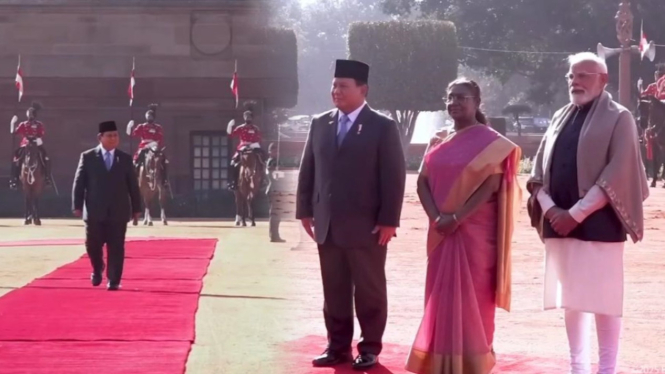 Presiden Republik Indonesia, Prabowo Subianto saat kunker ke India