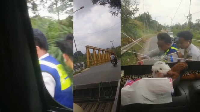 Tangkapan Layar video viral Dishub memalak sopir