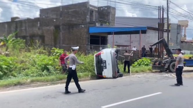 Unit Gakkum Satlantas Polres Pangkep olah TKP