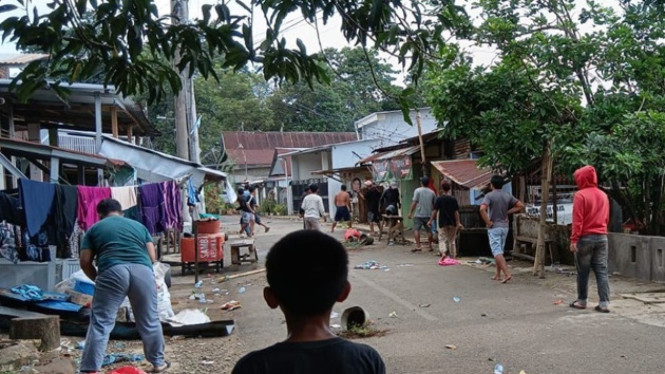 Dua Kelompok Warga Terlibat Bentrok di Kecamatan Manggala, Makassar
