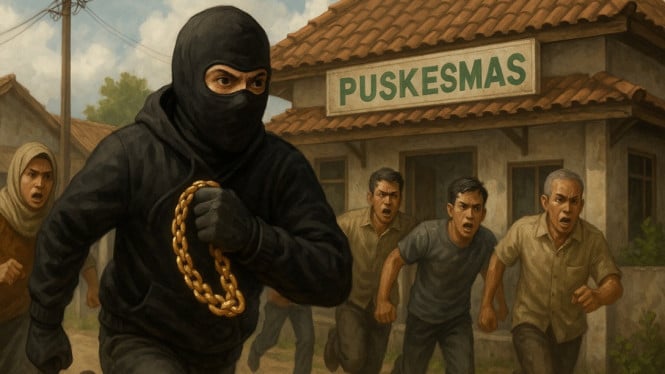 Ilustrasi Pencuri Emas Dikejar Warga