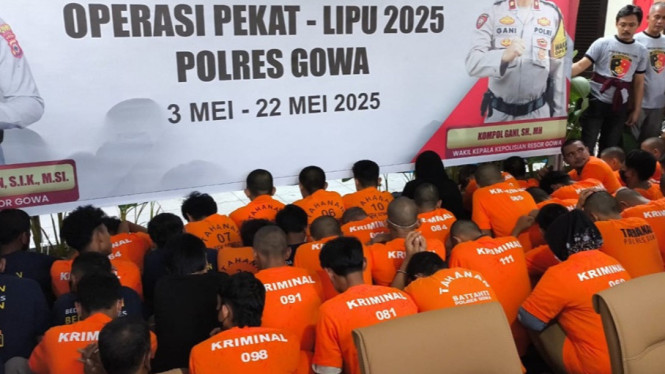 Terduga Pelaku Tindak Kejahatan di Wilkum Polres Gowa