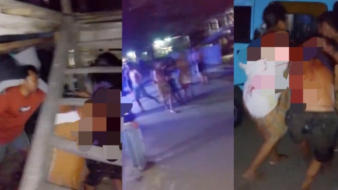 Tangkapan Layar Video Viral Peristiwa Penikaman di Jeneponto