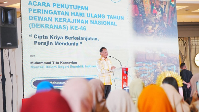 Mendagri Tito Karnavian menutup HUT ke-46 Dekranas di Makassar