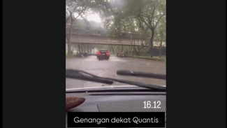 Viral! Jalan Arah BSD Terendam Banjir 10 Sentimeter, Warganet Heboh: 
