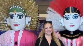 Tiba di Jakarta, Mariah Carey Disambut Ondel-Ondel