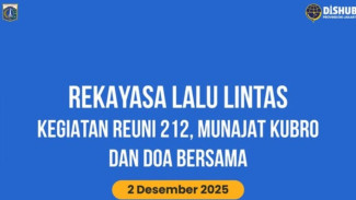 Reuni Akbar 212 Digelar Sore Hari, Dishub Rekayasa Lalu Lintas di Kawasan Monas