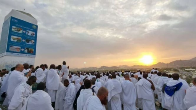 Jemaah Haji di Jabal Rahmah Arafah.
