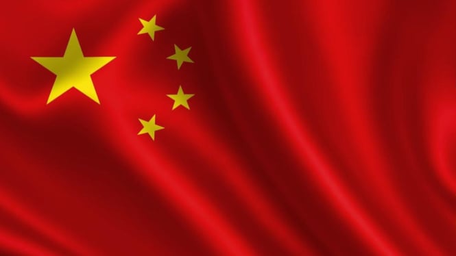 Ilustrasi Bendera China.