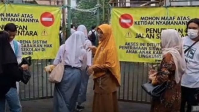 Akses masuk sekolah di Tangsel telah dibuka (IG Info Bintaro)