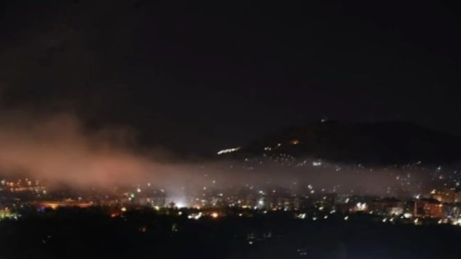 Serangan udara Israel di Damaskus, Suriah (3/5/2025). (ANTARA)