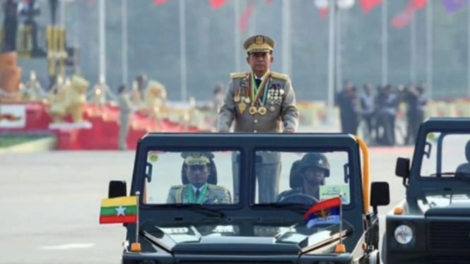 Pemimpin junta Myanmar, Jenderal Senior Min Aung Hlaing (ANTARA)