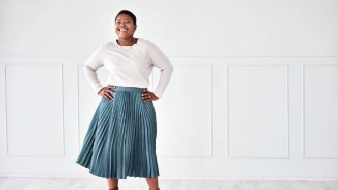 Ilustrasi Outfit Bertubuh Plus Size