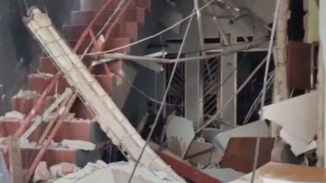 Rumah warga hancur akibat ledakan tabung gas elpiji 12 kg (ANTARA)
