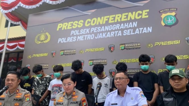 Polsek Pesanggrahan menggelar konferensi pers (ANTARA)