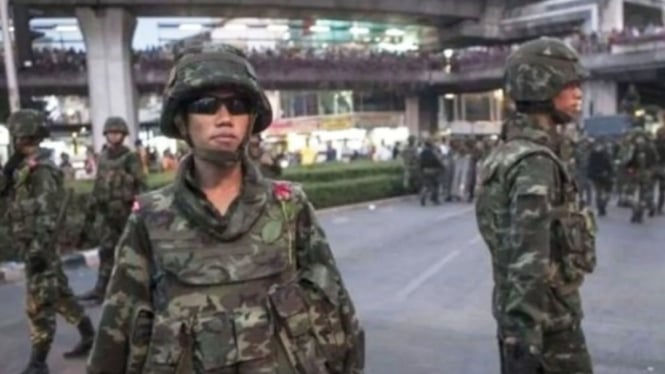 Pengamanan oleh tentara Thailand. ANTARA