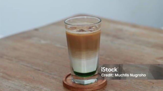 Ilustrasi pandan latte