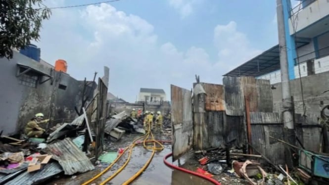 Kondisi lapak barang bekas di Lenteng Agung (ANTARA)