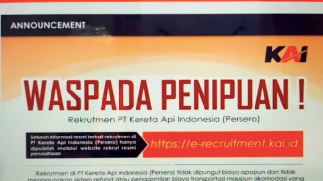 Imbauan PT KAI kepada masyarakat agar waspada (ANTARA)