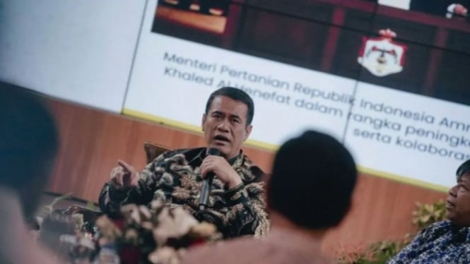 Mentan Amran saat Rakordal Pembangunan Daerah Triwulan II (ANTARA)
