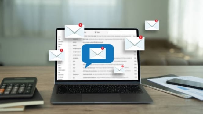 Ilustrasi menyimpan banyak inbox di email
