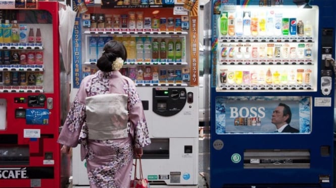 Ilustrasi Vending Machine di Jepang.