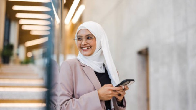 Ilustrasi wanita berhijab