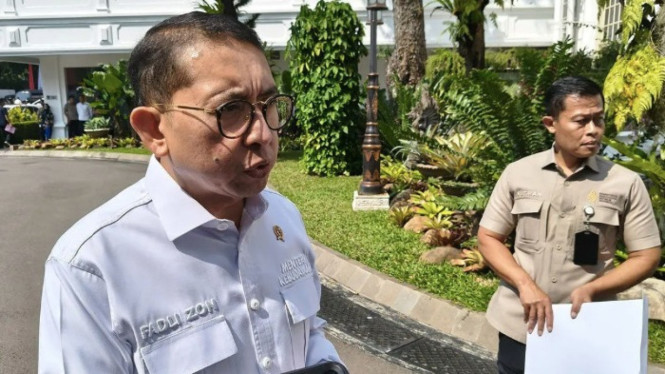 Fadli Zon saat menyampaikan komentar seputar royalti musik