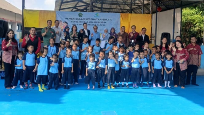 Cek Kesehatan Gratis (CKG) di Sekolah Keagamaan Buddha