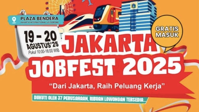 Jakarta Jobfair 2025 yang akan digelar di Velodrome, Jakarta Timur