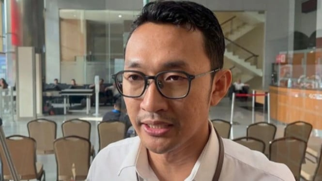 Juru bicara KPK Budi Prasetyo saat memberikan keterangan