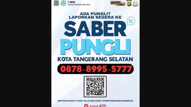 Poster Saber Pungli Tangerang Selatan