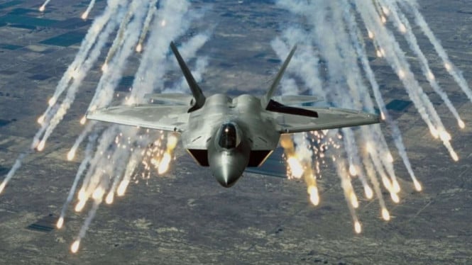 Ilustrasi Pesawat Jet Tempur F-22 Raptor