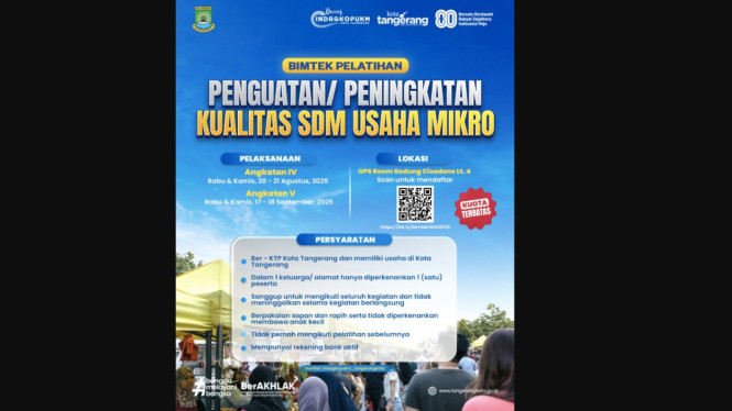 Poster pelatihan Bimtek Kota Tangerang