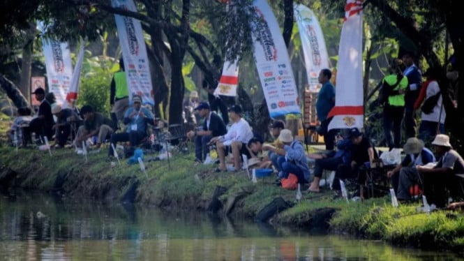 Turnamen Mancing Merdeka yang digelar di Cipondoh Sabtu (16/8)