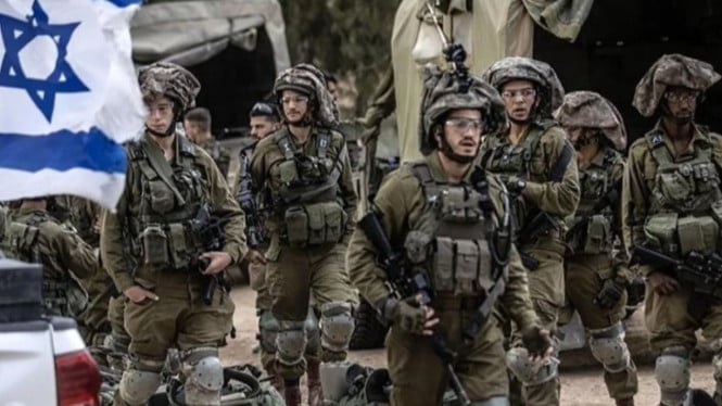 Tentara Israel terlihat di Jalur Gaza