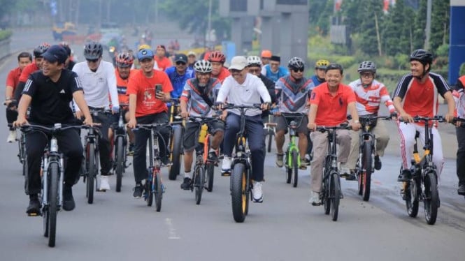 Gowes Kemerdekaan HUT ke-80 RI di Stadion Benteng Reborn Tangerang