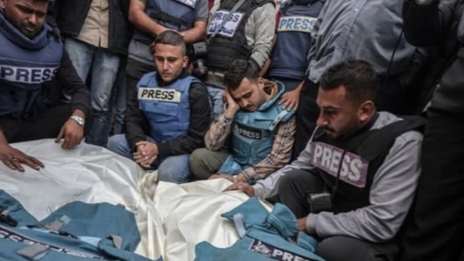 Ilustrasi jurnalis menjadi korban tewas dalam serangan Israel di Gaza